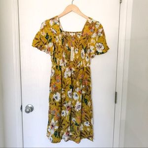 NWT ROOLEE Yellow Floral Summer Dress